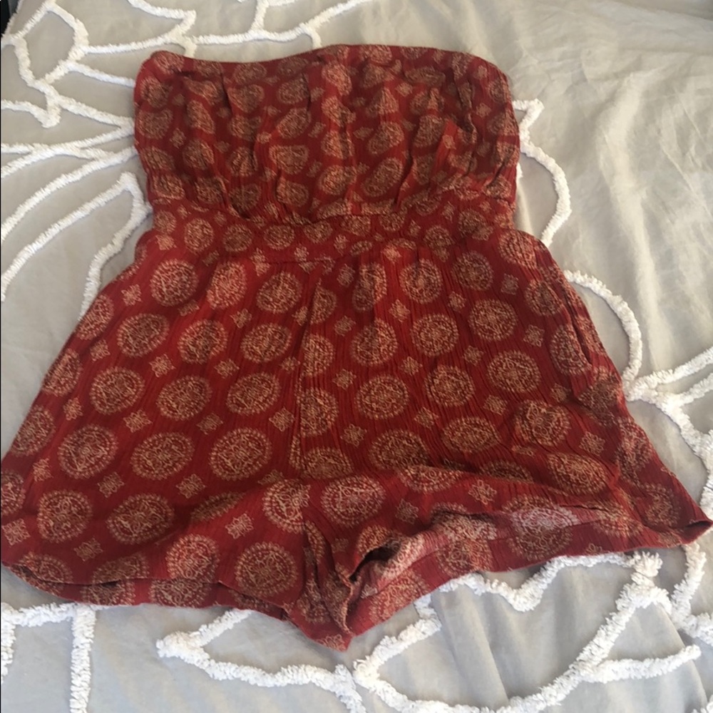 strapless romper